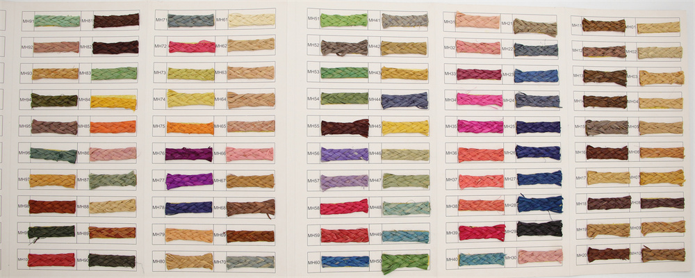 raffia color card